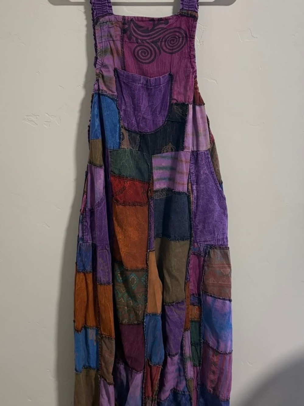 Gardenbelle Elowen Bohemian Patchwork Purple Multi Overalls